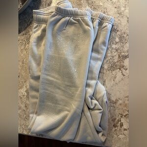 VS PINK Bling Campus Sweatpants Pants Silver NWT Medium